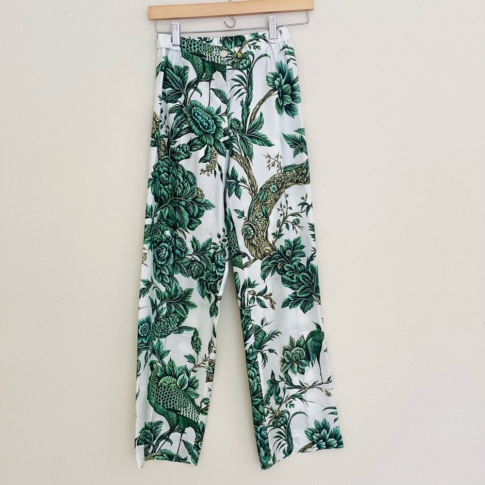 F.R.S. For Restless Sleepers Etere Tropical Green and White Pants NWT SZ XS